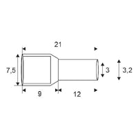 Varf cabluPt cablu de 2 x 2,5 mm2