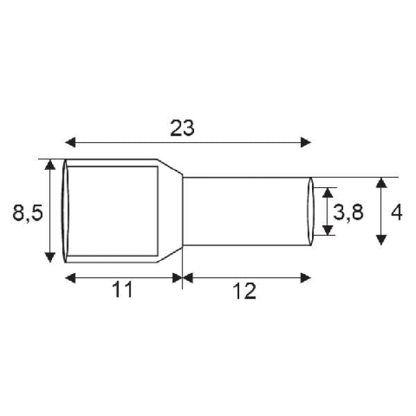 Varf cabluPt. cablu de 2 x 4,0 mm2