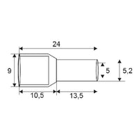 Varf cabluPt. cablu de 2 x 6,0 mm2